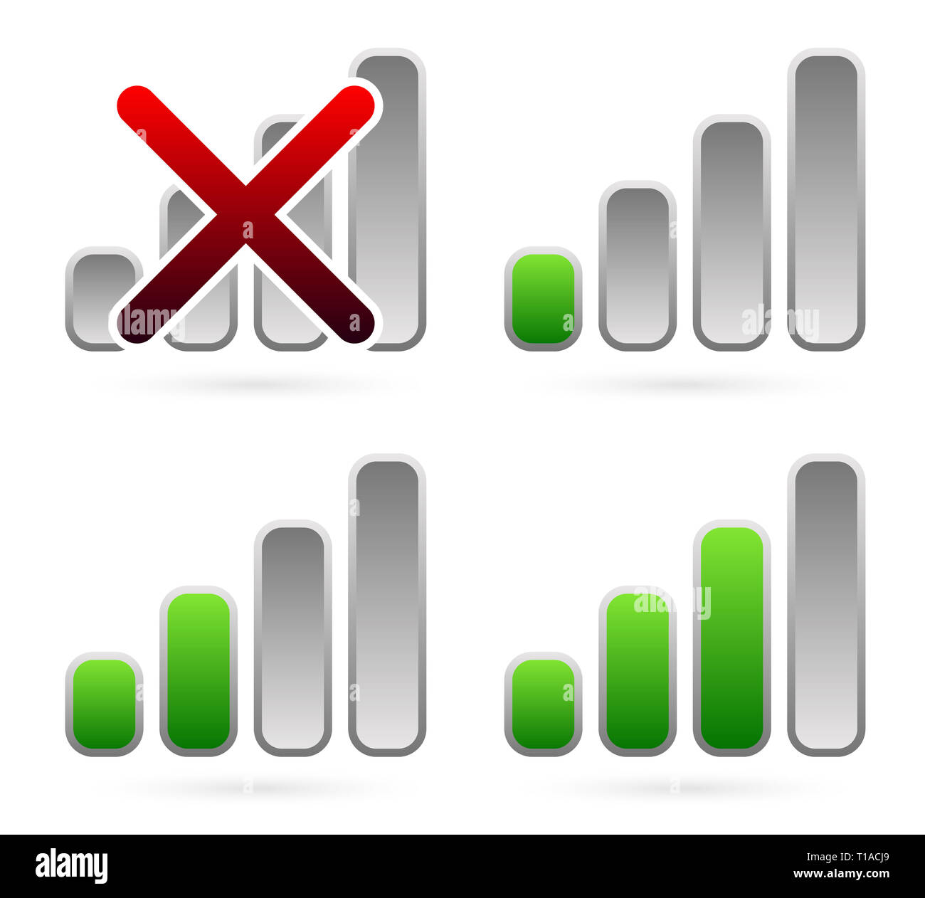 Pas de signal - indicateurs d'intensité du signal Banque D'Images