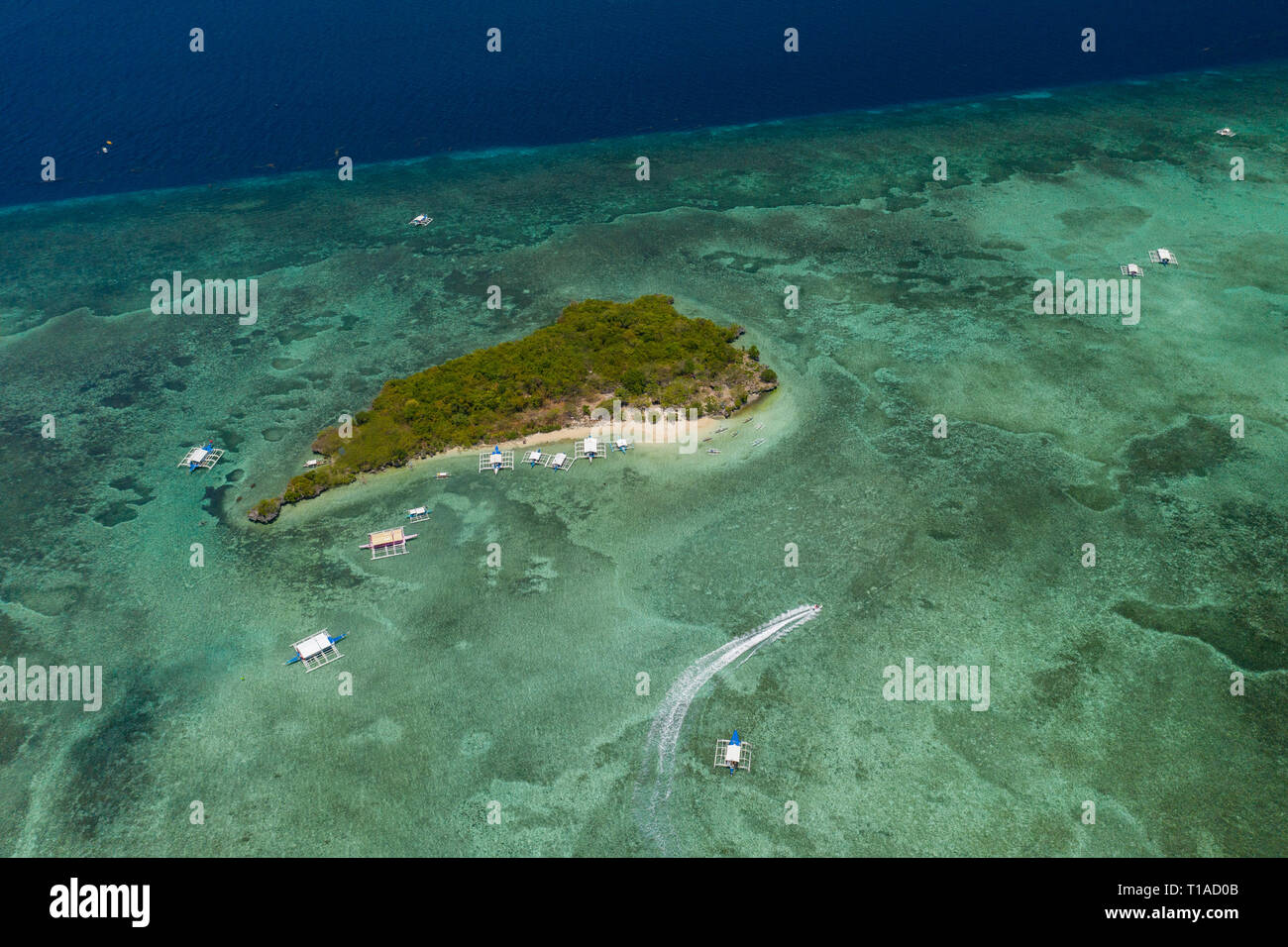 Sulpa îlot situé au large de l'île Mactan dans la province de Cebu est une destination populaire pour les îles voisines pour les habitants et les voyageurs internationaux.J Banque D'Images