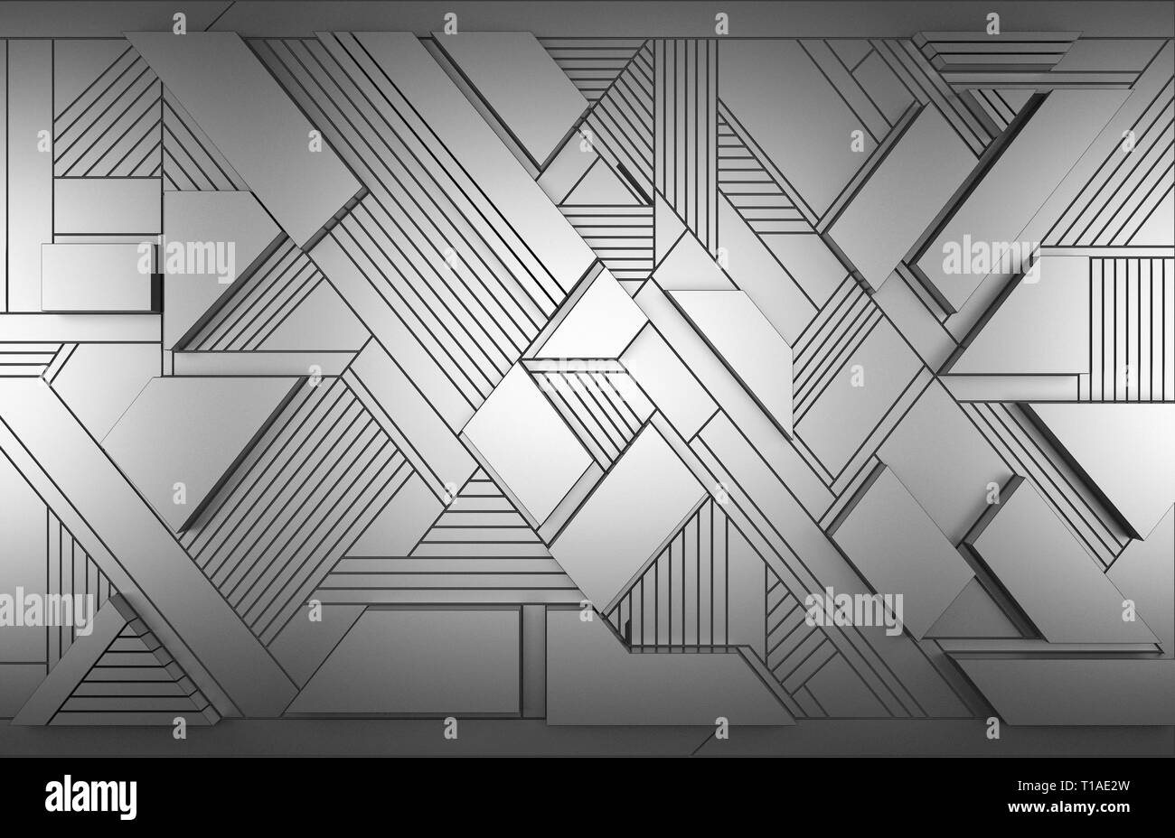 3d abstrait arrière-plan (mur extrudé) Banque D'Images