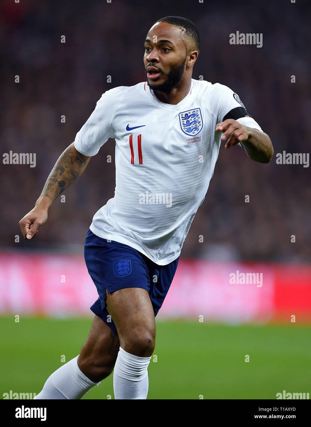 RAHEEM STERLING, Angleterre, Angleterre / République tchèque, championnat d'Europe QUALIFICATIONS, 2019 Banque D'Images