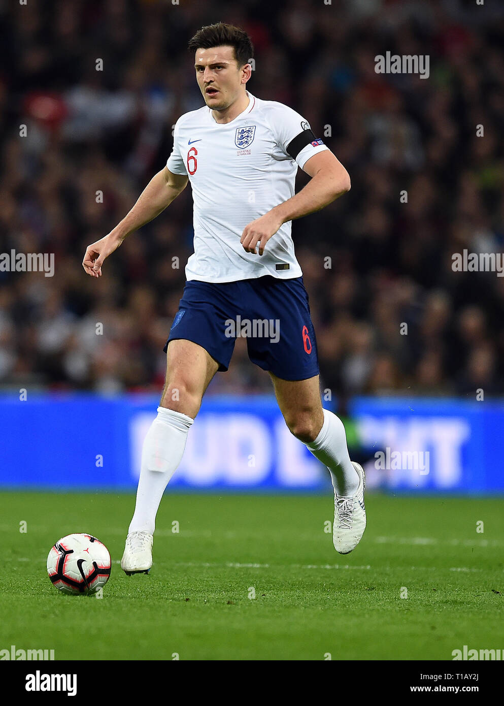 HARRY MAGUIRE, ENGLAND, ENGLAND V FRANCE, championnat d'Europe QUALIFICATIONS, 2019 Banque D'Images