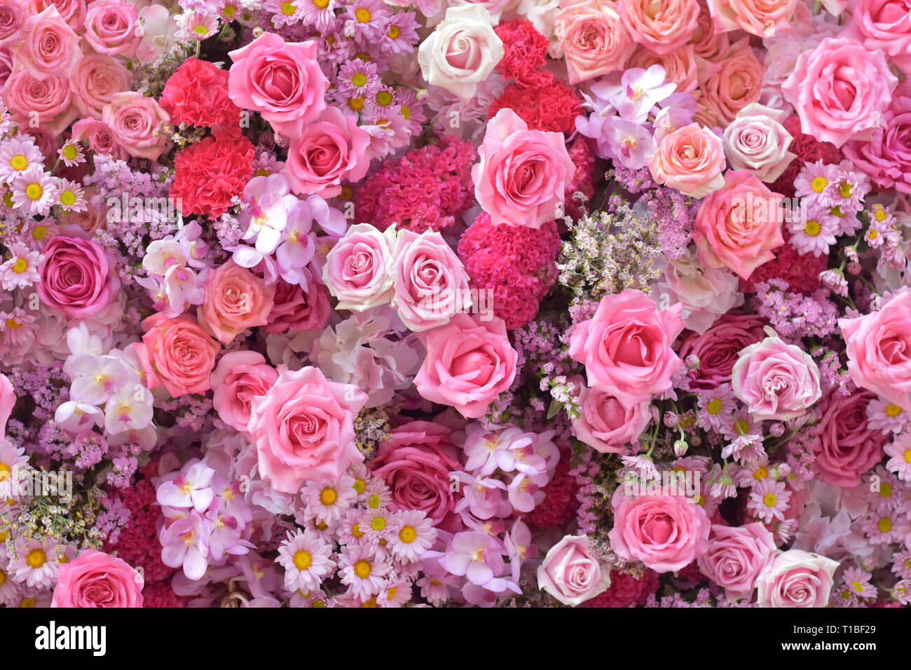 Decorer de fleurs rose bouquet comme de belles fleurs sur la texture marbre fleuri motif de fond fleuri texture background fond de fleurs rose pi Photo Stock Alamy