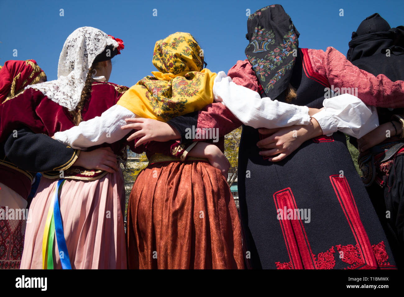 Costumes traditionnels grecs, Kallithea Athènes Grèce Banque D'Images