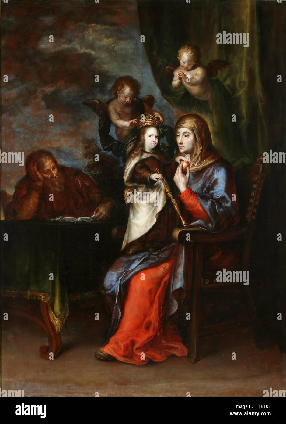 Francisco Camilo / Anne 'Saint, Saint Joachim et la vierge'. 1652. Huile sur toile. Musée : Musée du Prado, Madrid, España. Banque D'Images
