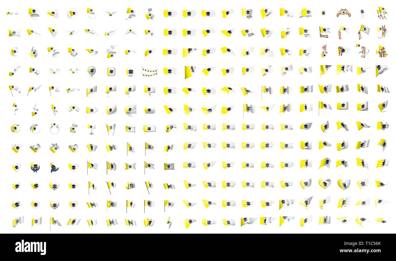 Très grande collection de drapeaux vecteur du Vatican Illustration de Vecteur