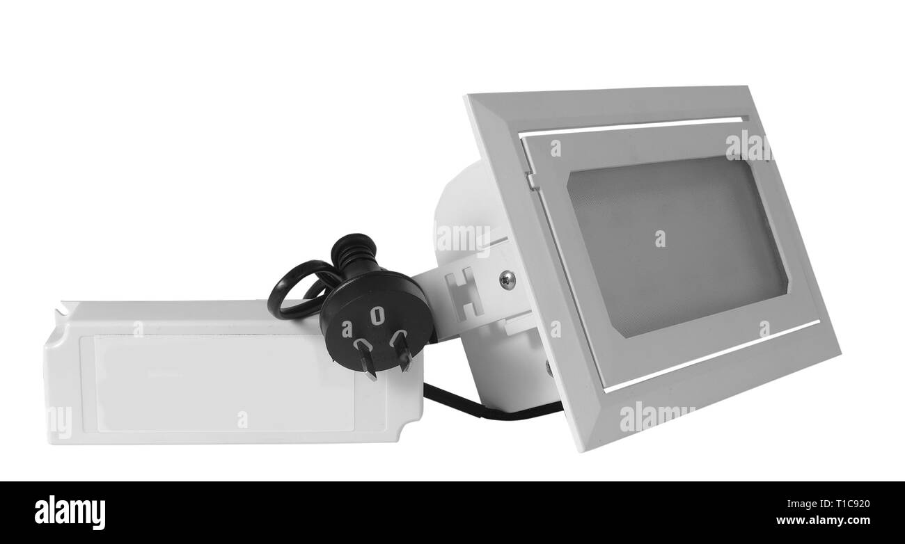 Lampe économique isolated on white Banque D'Images