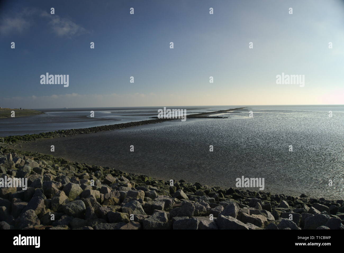 Vue de la mer des wadden Banque D'Images