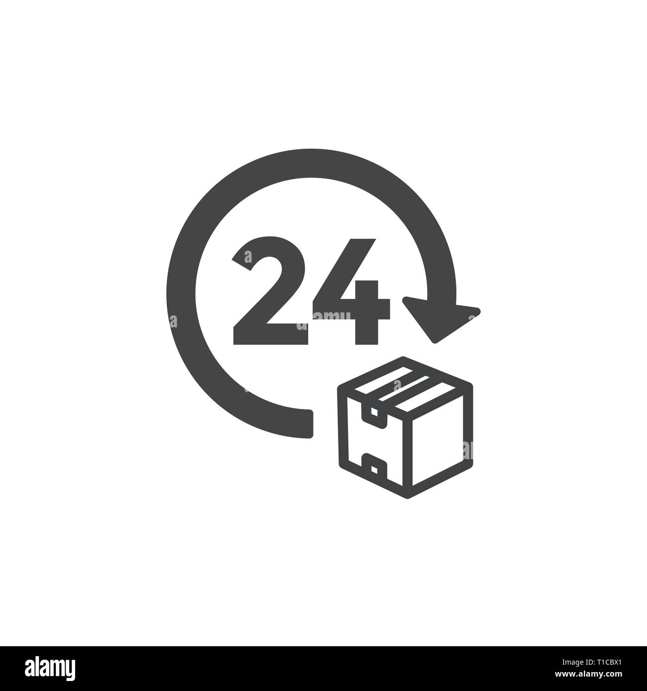 L'icône w Gestion du temps, dépêchez-vous, la date limite et à l'heure symbolique Illustration de Vecteur