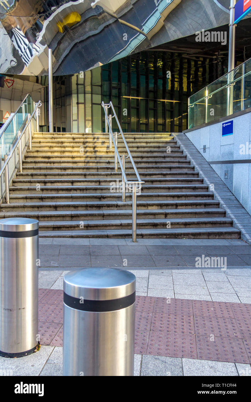 Étapes et entrée de la gare Grand Central, Birmingham, UK Banque D'Images