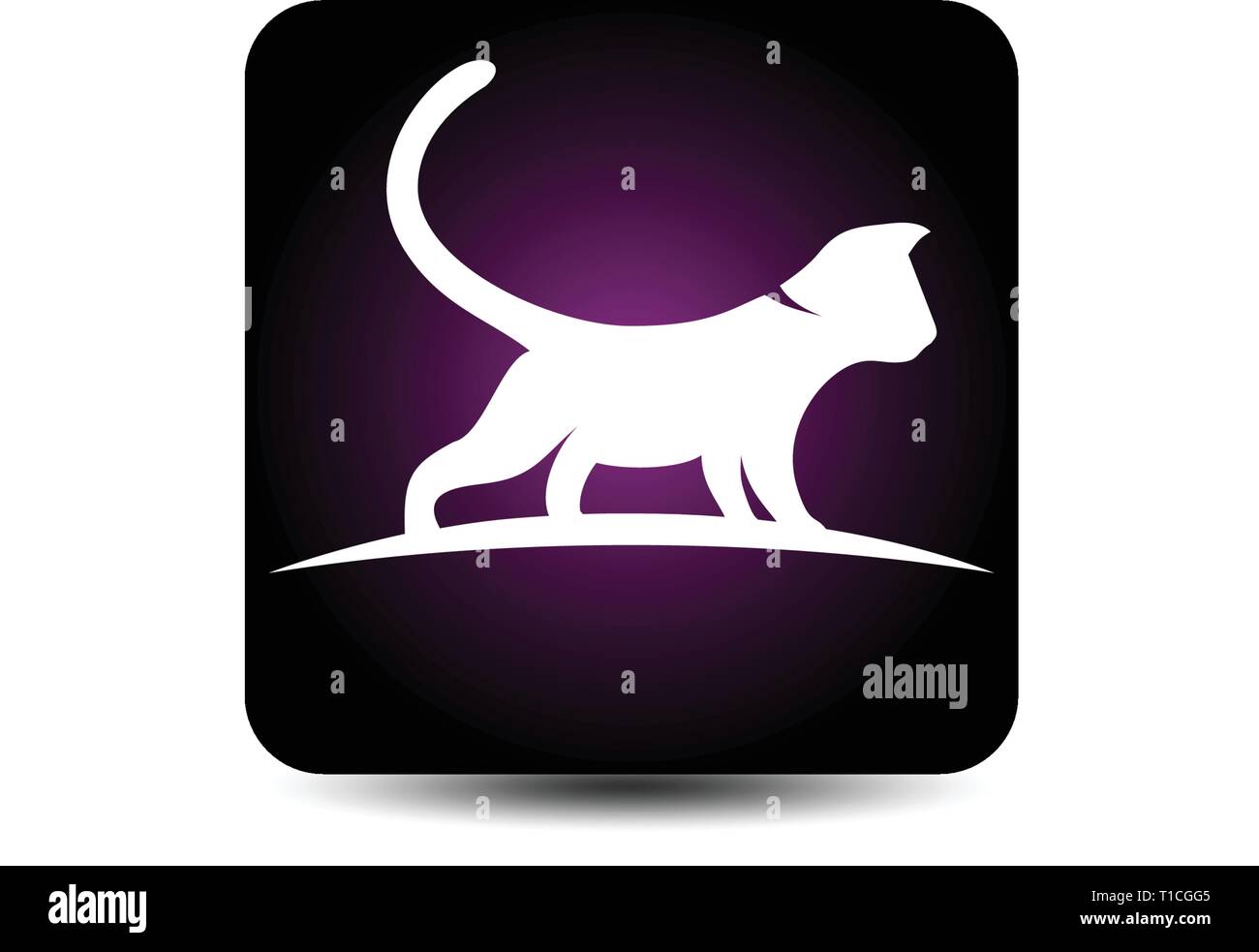 Logo cat concept Illustration de Vecteur