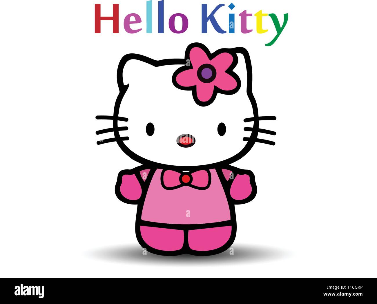 Logo hello kitty Illustration de Vecteur