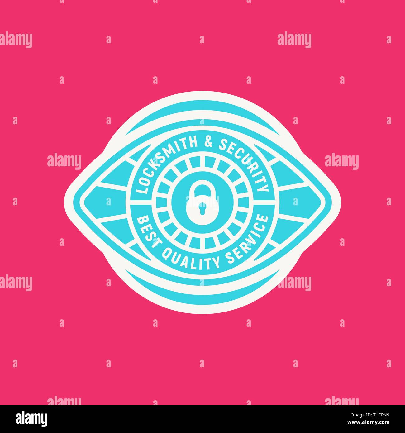 Vintage style rétro serrurier. logo emblème du service de coupe clés. vector illustration Illustration de Vecteur