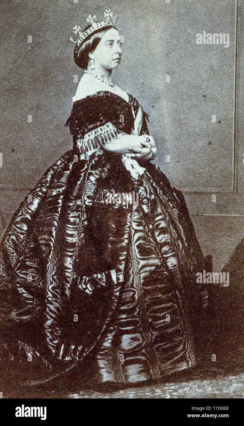 La reine Victoria, portrait photographique par Charles Clifford, 1861 Banque D'Images