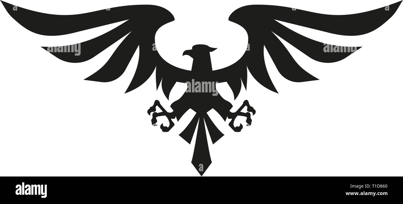 Vector Black Eagle Symbole Sur Fond Blanc Image Vectorielle Stock Alamy