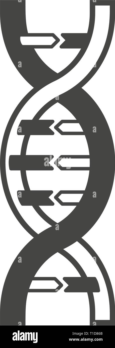 D'une hélice d'ADN, logo ou concept de tatouage. Illustration de Vecteur