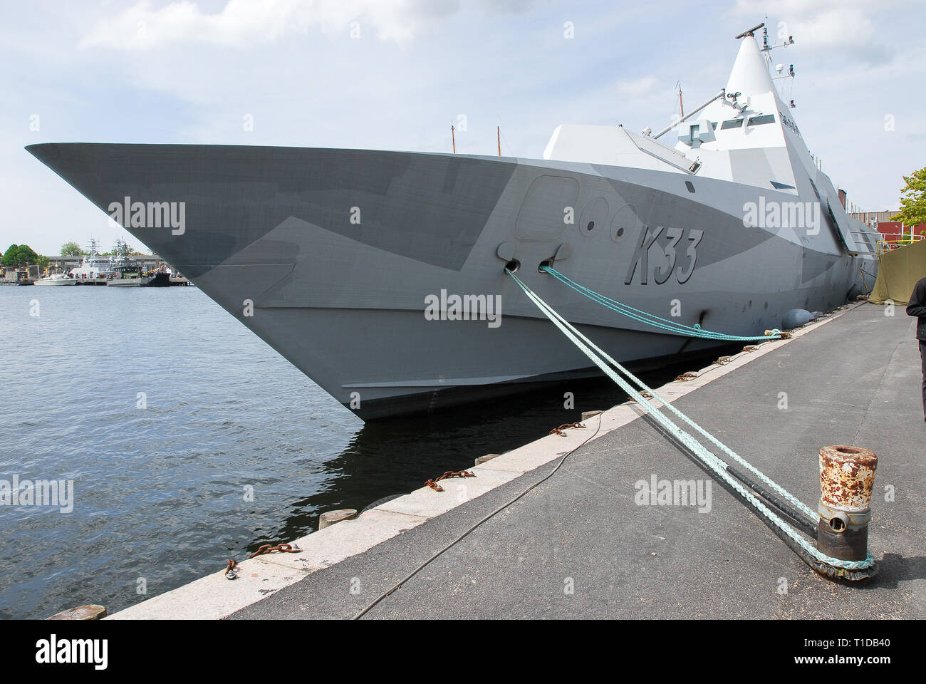 Härnösand HSwMS K33 corvette de classe Visby pendant Marinens Dag (Journée de la Marine) à Karlskrona Karlskrona (örlogsbas naval base) dans la liste du patrimoine mondial par l'UNESCO Banque D'Images