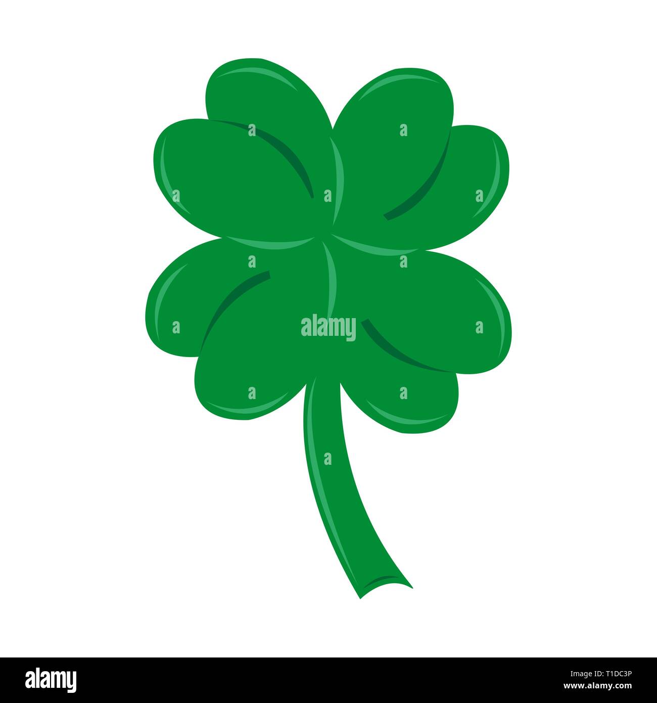 Trèfle à quatre feuilles le jour de la Saint-Patrick Illustration de Vecteur
