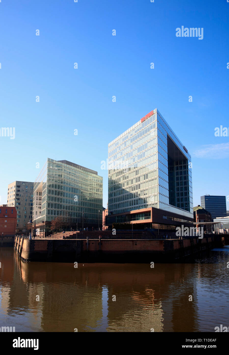 La maison d'édition Spiegel, HafenCity, Ericusspitze, Hambourg, Allemagne, Europe Banque D'Images