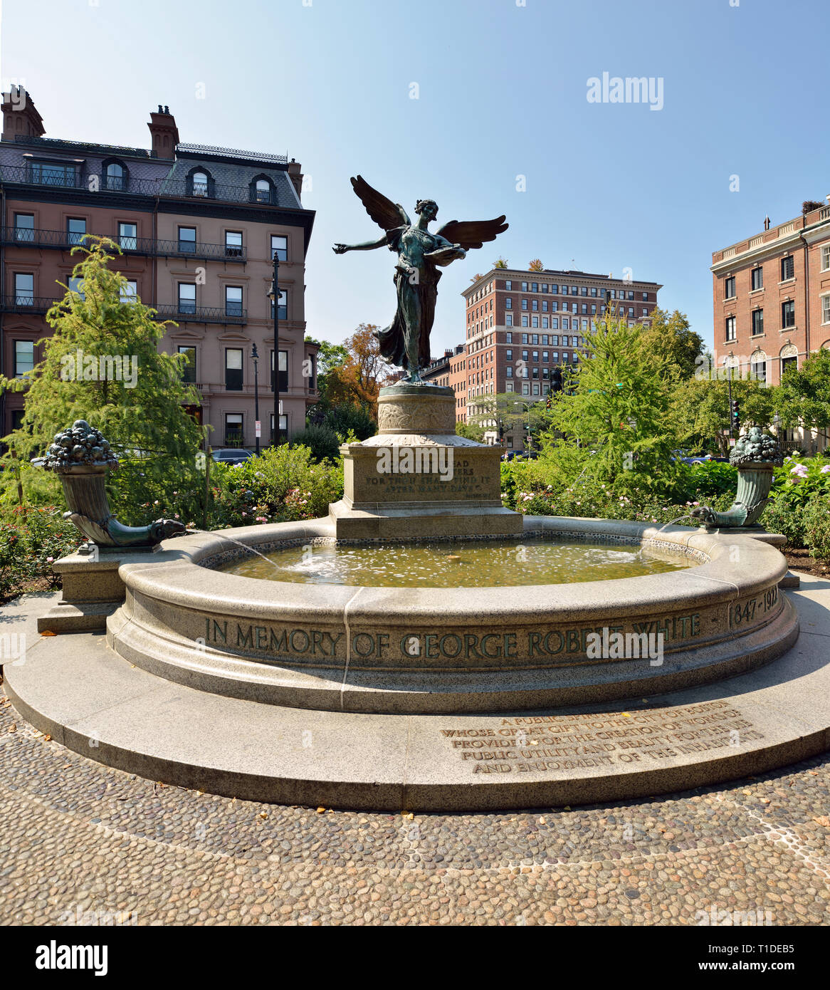 Ange des eaux. George Robert White Memorial dans le Jardin Public de Boston Banque D'Images