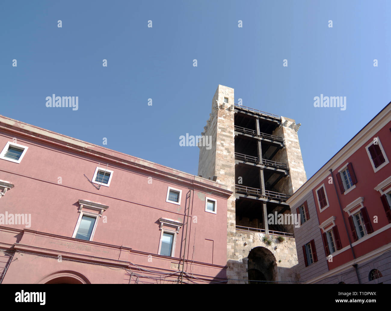 Cagliari, Sardaigne, Italie. Castello distrrict Banque D'Images