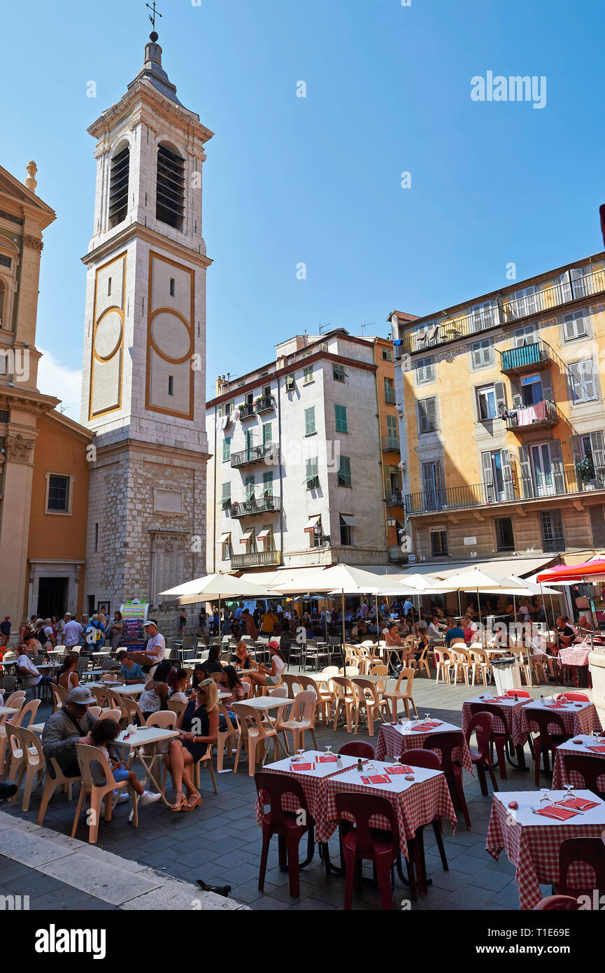 Nice (sud-est de la France) : "place Rossetti" square dans le quartier vieille ville de Nice *** *** légende locale Banque D'Images