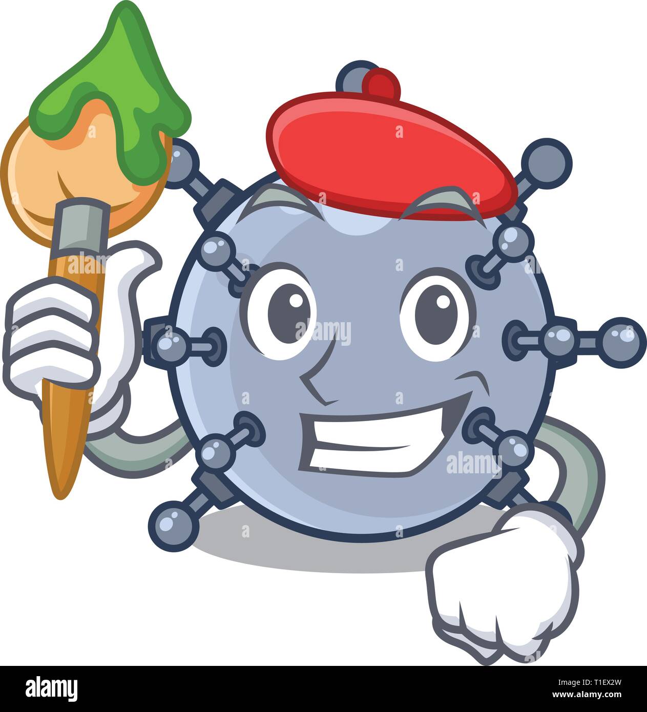 Mine artiste isolé sous-marine avec la mascotte vector illustration Illustration de Vecteur