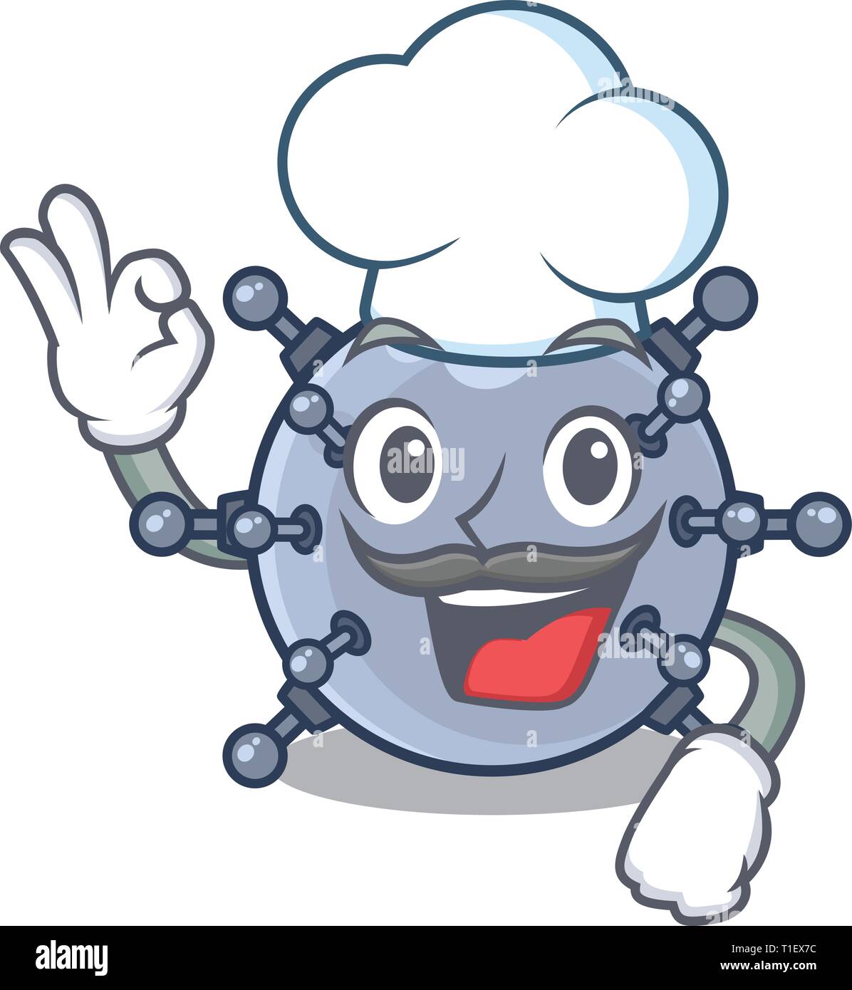 Mine Chef de la caricature sous forme vector illustration Illustration de Vecteur