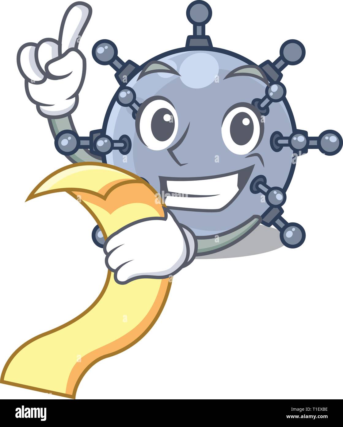 Avec le menu des caractères sous-marine mine de jouets dans les tableaux vector illustration Illustration de Vecteur