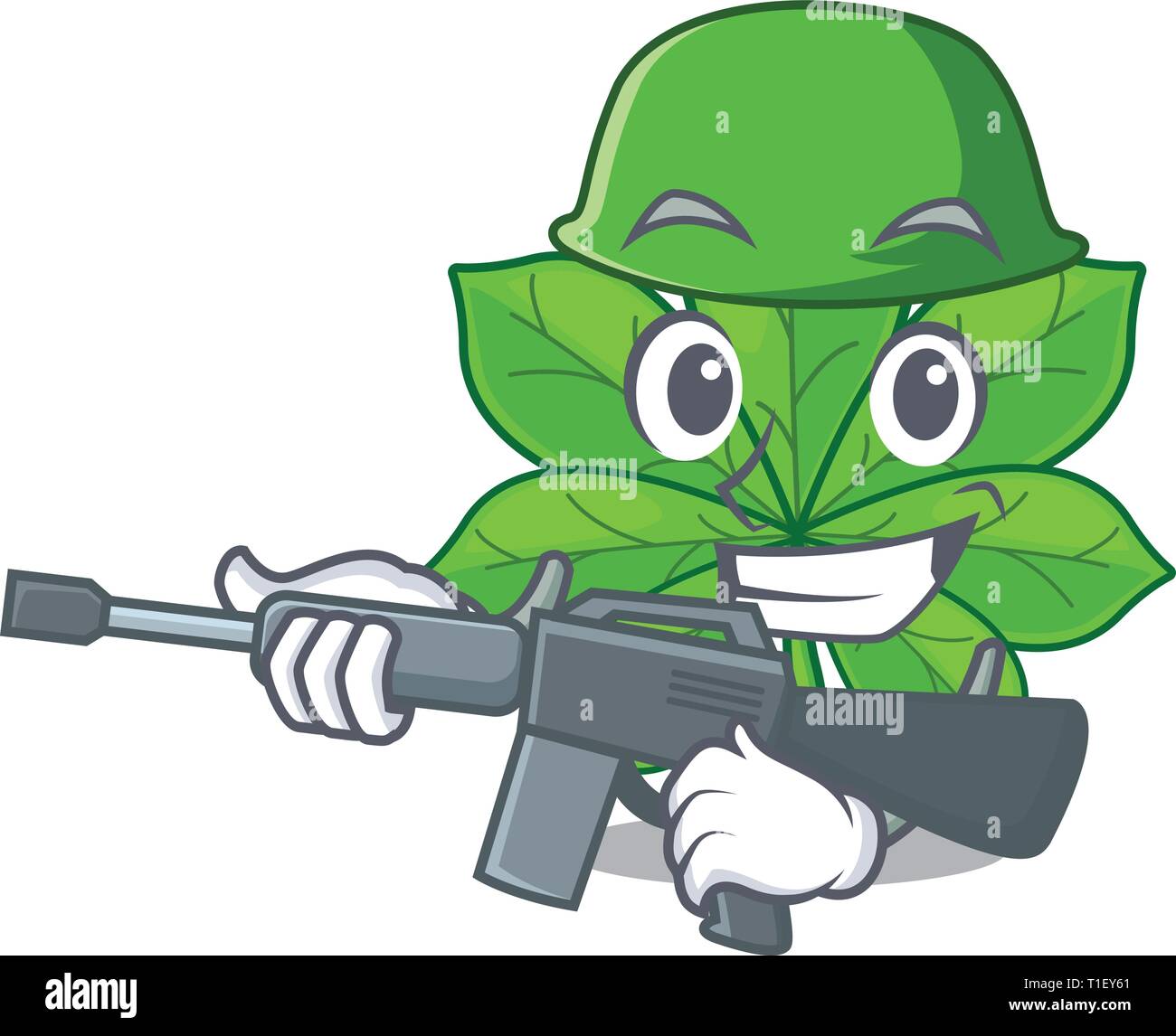 Le marronnier d'armée isolé dans le cartoon vector illustration Illustration de Vecteur