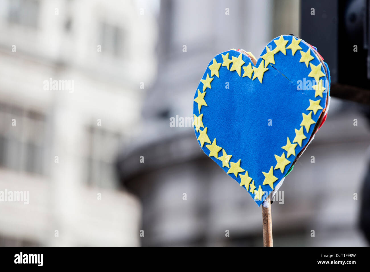 Coeur de l'Union européenne. Pro'brexit banner Banque D'Images