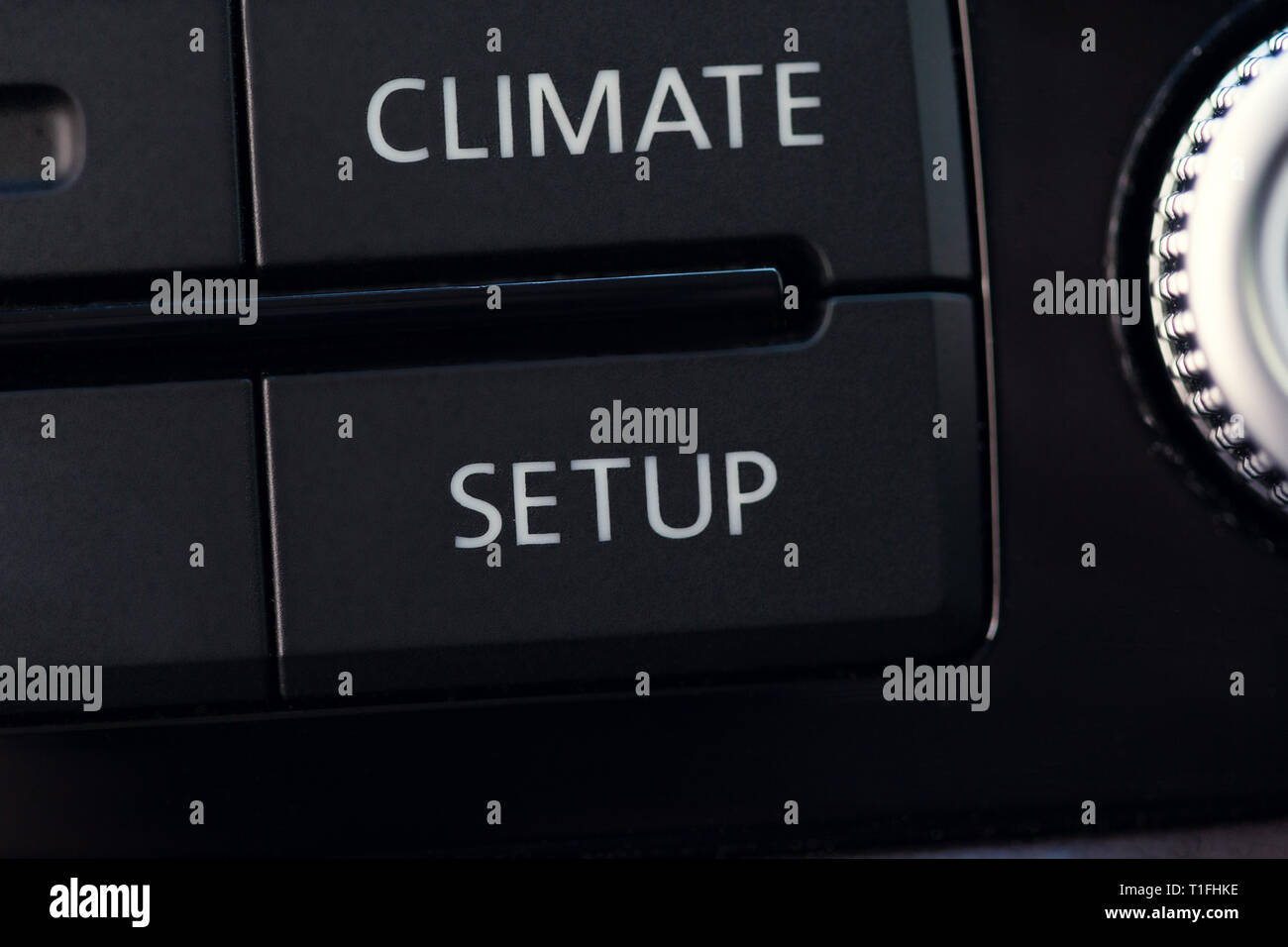 Détails de l'intérieur automobile moderne Banque D'Images