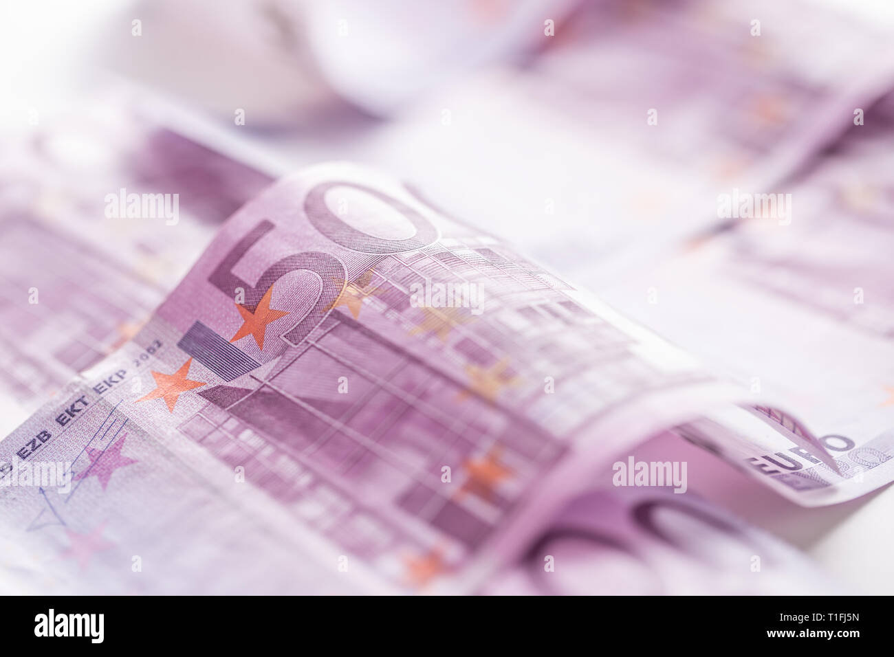 Close-up cinq houndred billets argent et argent Banque D'Images