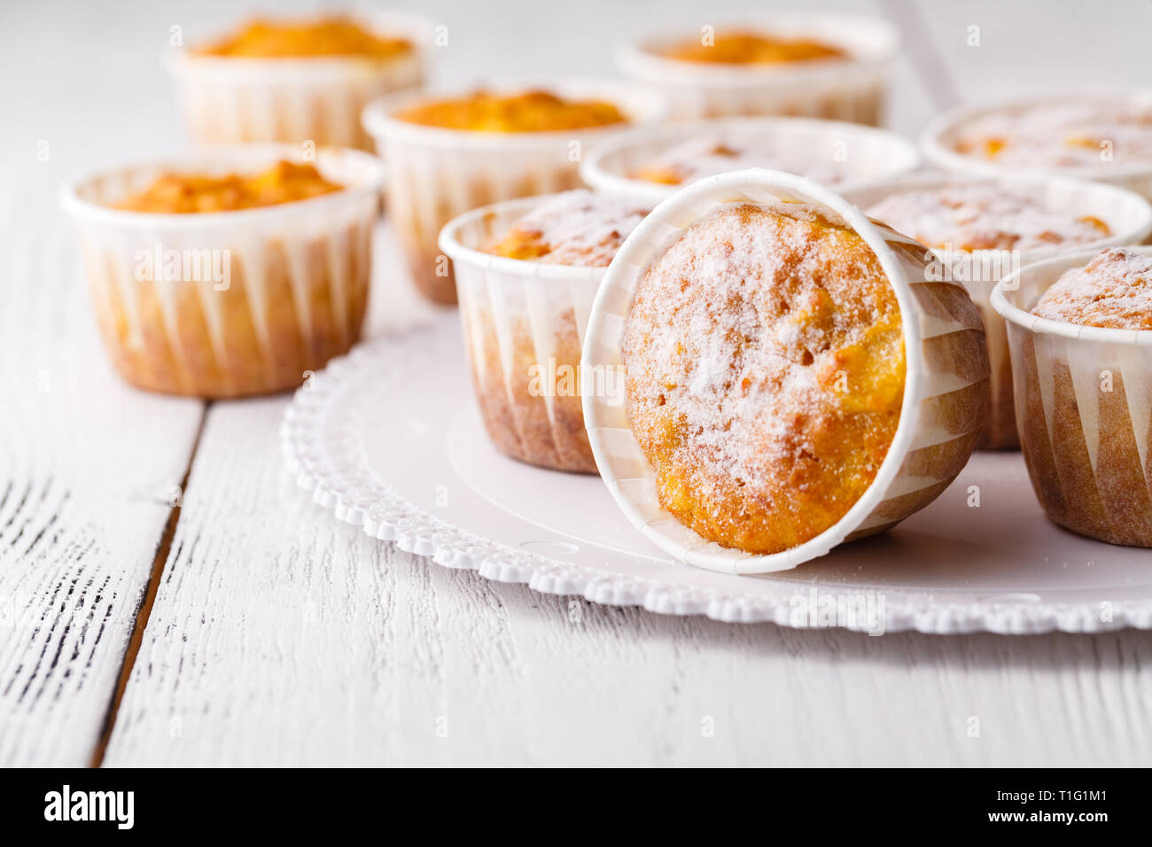 Muffin A La Citrouille D Automne Maison Pret A Manger Photo Stock Alamy