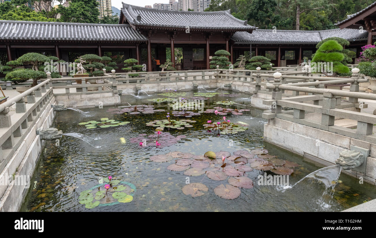 Chi Lin Nunnery, Hong Kong Banque D'Images