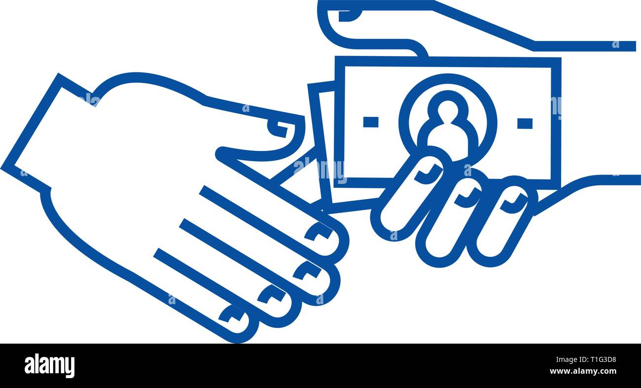 Pot-de-gratification,pension,icône ligne concept. Pot-de-gratification,télévision,pension vecteur symbole, signe, contours illustration. Illustration de Vecteur