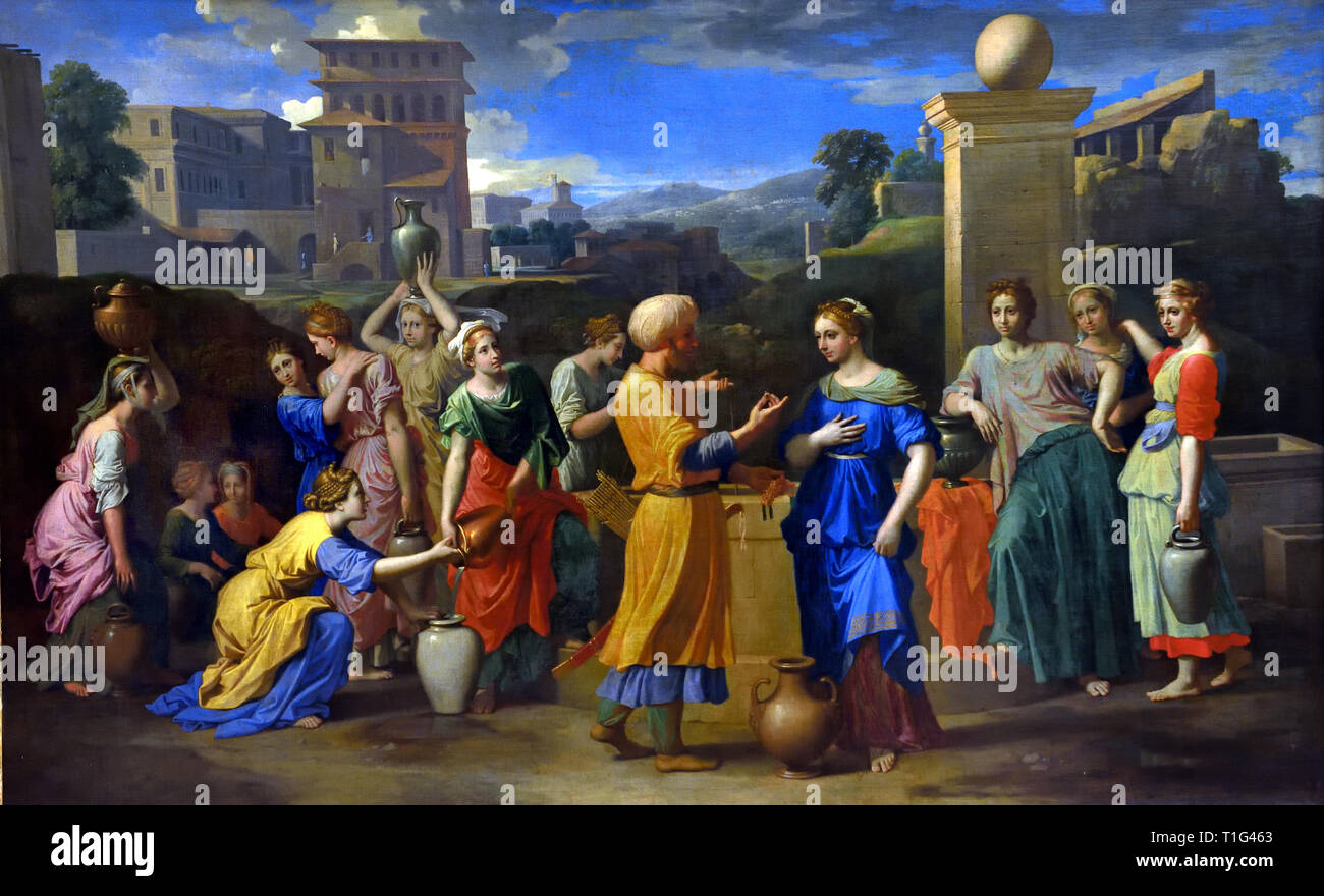 Eliezer et Rebecca - peint pour Pinet (1648) Nicolas Poussin 1594-1665 Français France Banque D'Images