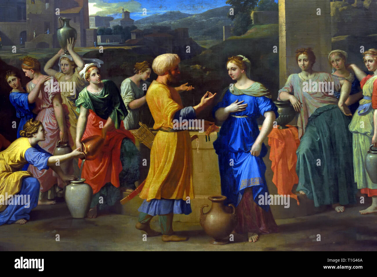 Eliezer et Rebecca - peint pour Pinet (1648) Nicolas Poussin 1594-1665 Français France Banque D'Images