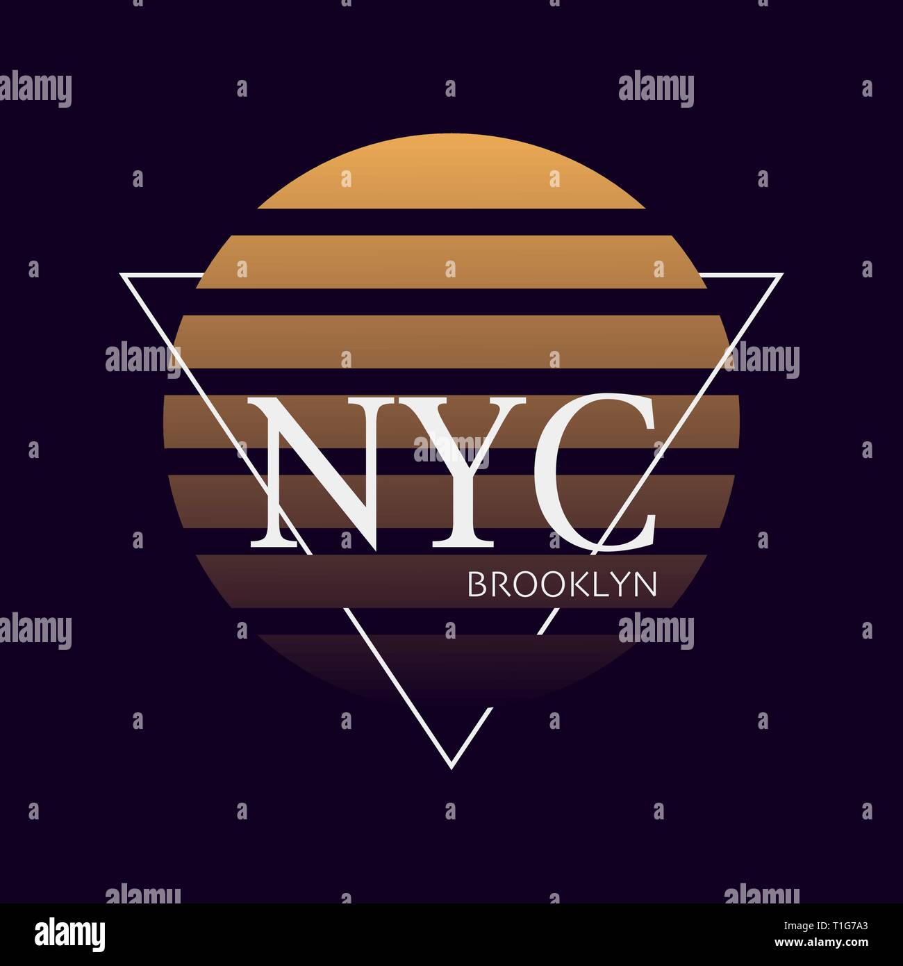 Nyc imprimer. Typographie design. New York. motif sur chemise. Illustration de New York. retro. - Vector illustration Illustration de Vecteur