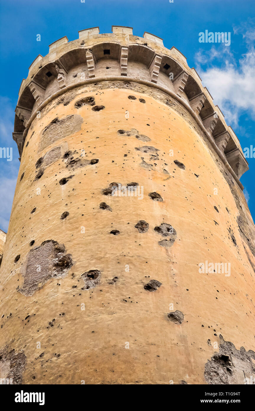 Torres de Quart (Torres de Quart) une partie de l'ancien mur de la ville de Valence. Banque D'Images