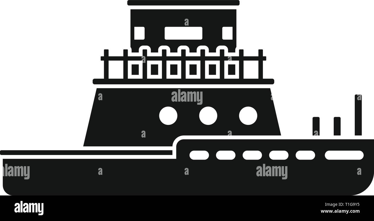L'icône de remorqueurs. Simple illustration de tug boat icône vecteur pour la conception web isolé sur fond blanc Illustration de Vecteur