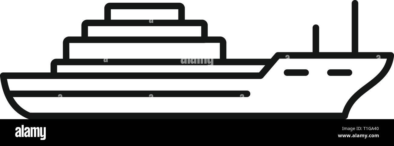 Icône cargo. Contours d'un cargo vector icon pour la conception web isolé sur fond blanc Illustration de Vecteur