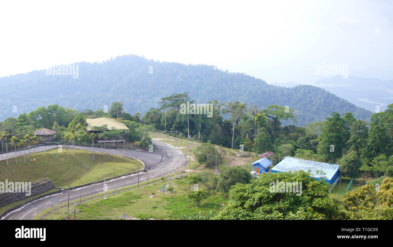 KEDAH, Langkawi, Malaisie - 09 avr 2015 : Vue du haut de la montagne Gunung Raya Banque D'Images