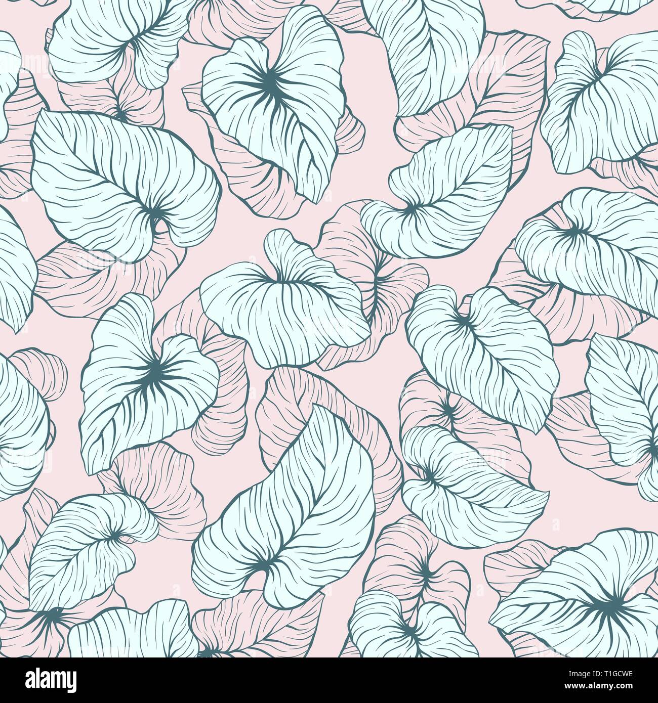 La chute des feuilles de palmier Répéter Motif vectoriel continu pour mariage italien ou un oreiller Design fond Tropical Illustration de Vecteur La chute des feuilles de palmier Répéter Motif vectoriel continu pour mariage italien ou un oreiller Design fond Tropical Illustration de Vecteur
