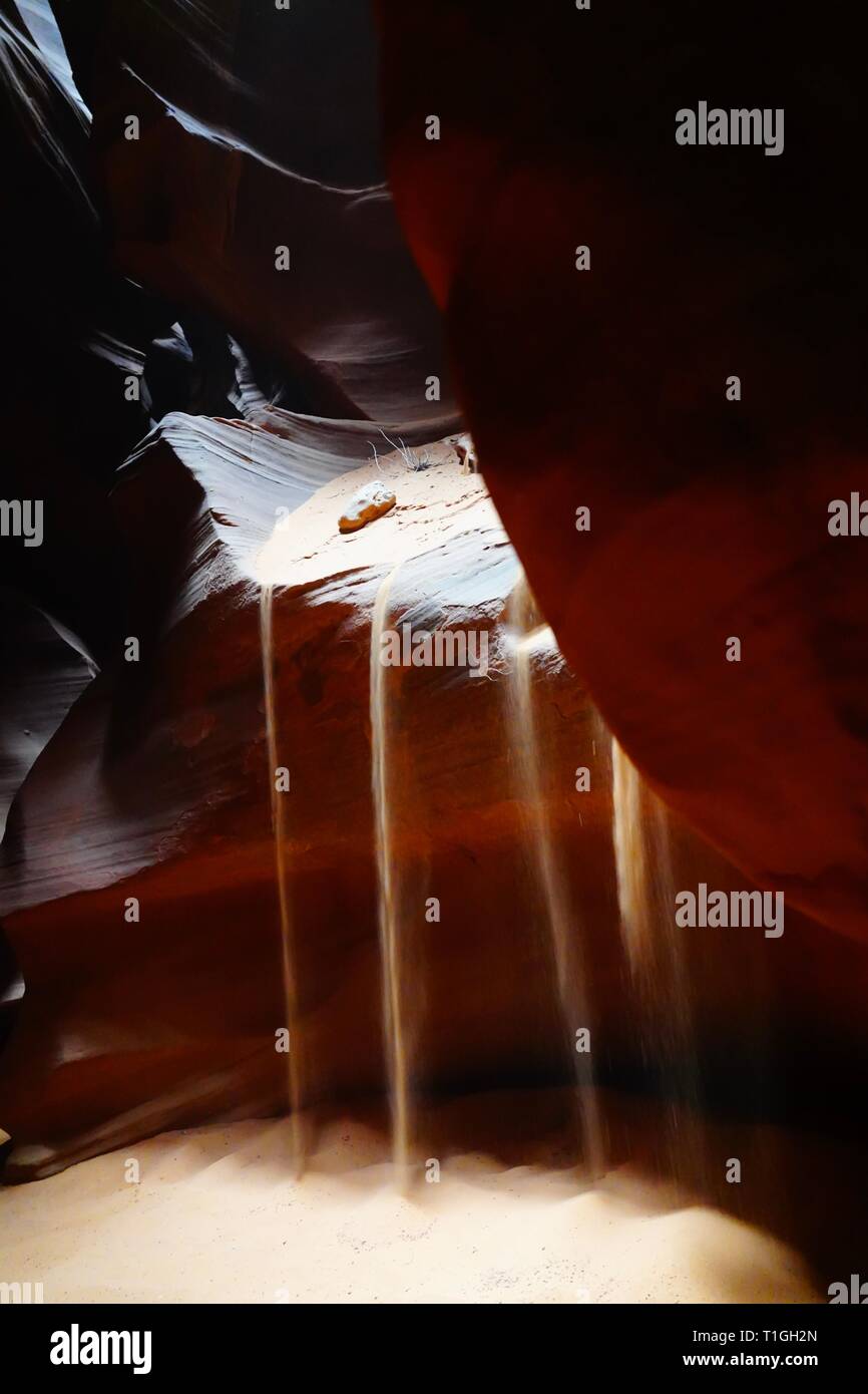 Antelope Canyon est un slot canyon dans le sud-ouest américain. C'est sur Navajo Land à l'est de Page, Arizona. Banque D'Images