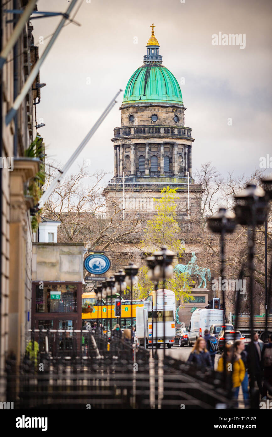 George Street à Édimbourg à la maison vers Bute sur Charlotte Square par un après-midi ensoleillé Banque D'Images