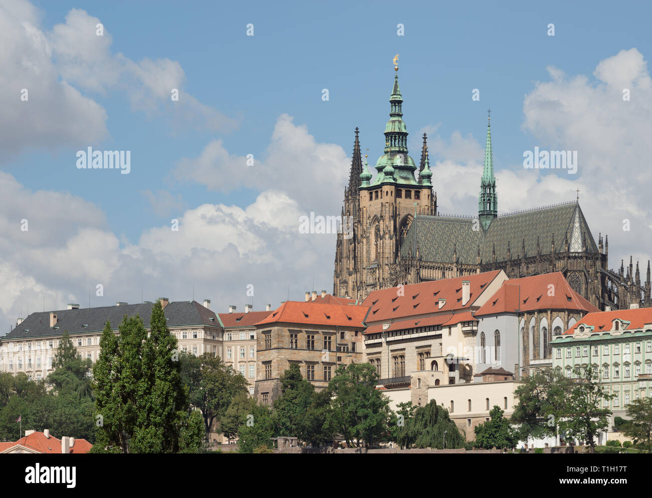 Prague : château, la cathédrale Saint-Guy Banque D'Images