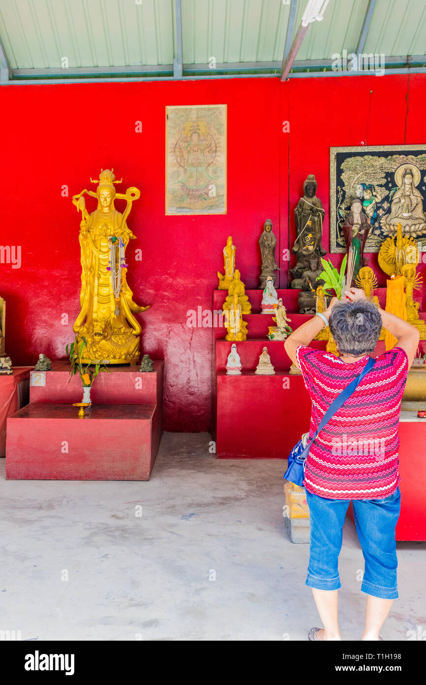 La statue du grand Bouddha de Phucket Thailande Banque D'Images
