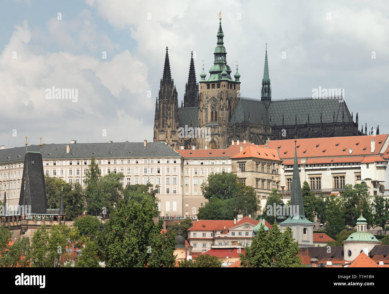 Prague. Vue de la vieille ville à la cathédrale Saint-Guy Banque D'Images