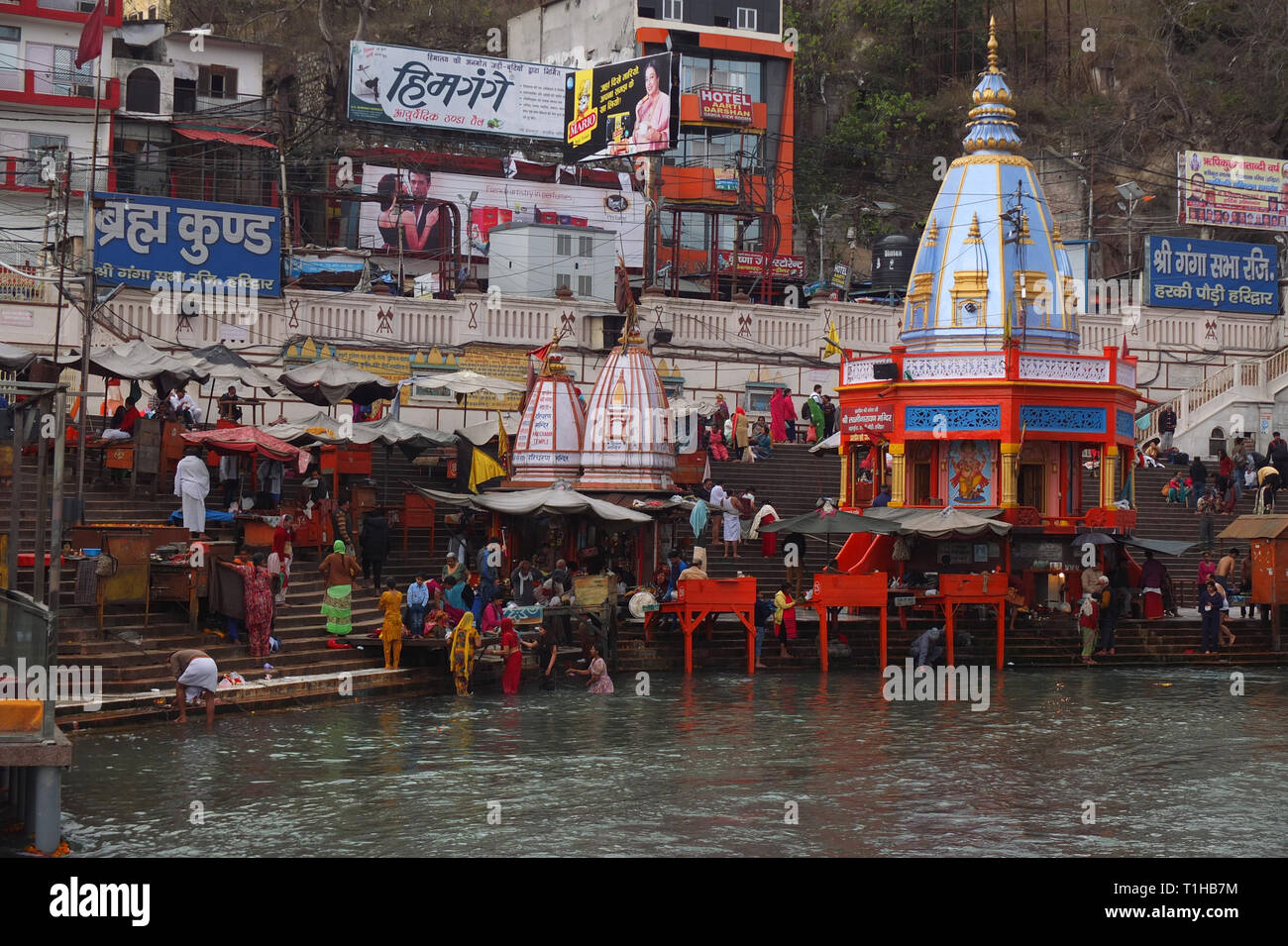 Haridwar, Ganges, Gange, Inde Banque D'Images