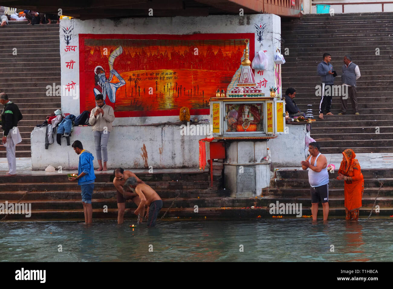 Haridwar, Ganges, Gange, Inde Banque D'Images